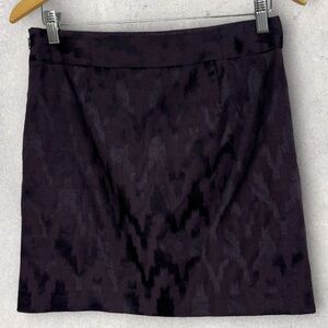 Ann Taylor Loft Purple Mini Skirt Iridescent Textured Size 4 Petite Stretch Plum
